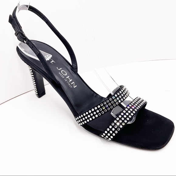 {St.John} Rhinestones Heel Sandals - Picture 4 of 16